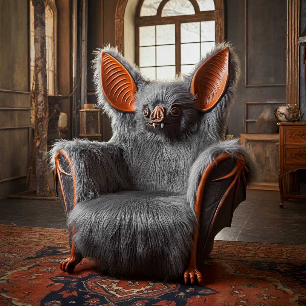 Embrace the Night: The Bat-Inspired Armchair for Gothic Elegance and Comfort