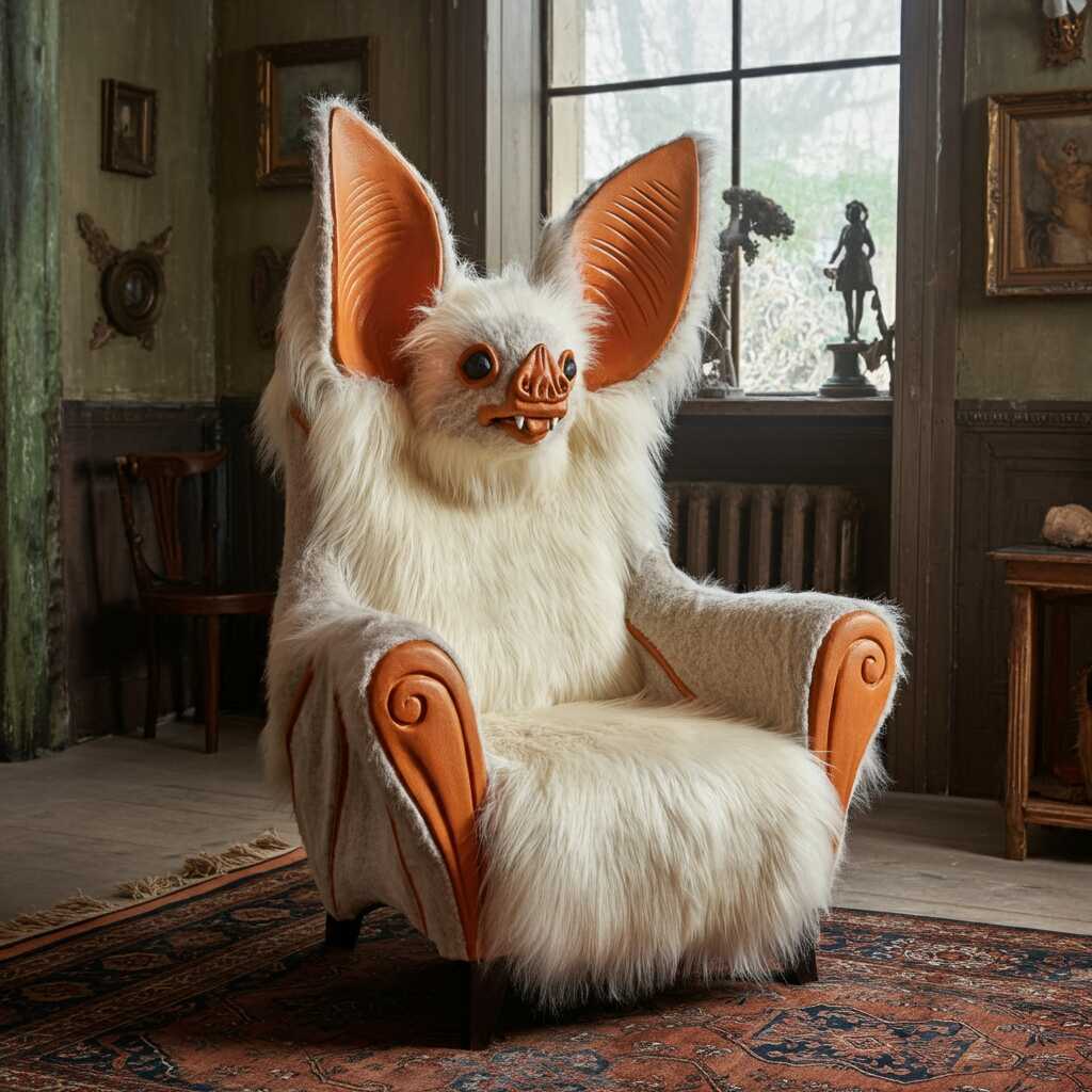 Embrace the Night: The Bat-Inspired Armchair for Gothic Elegance and Comfort