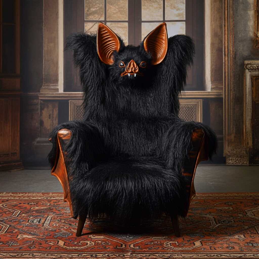 Embrace the Night: The Bat-Inspired Armchair for Gothic Elegance and Comfort