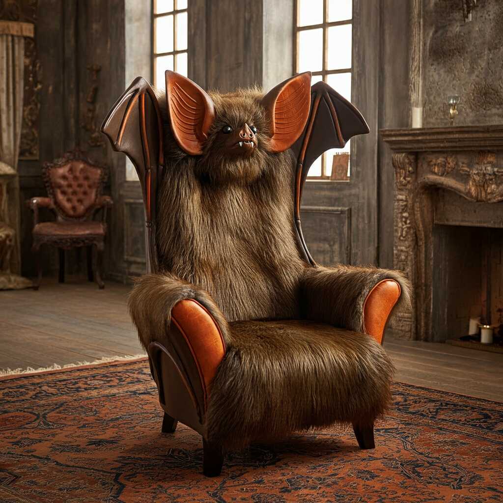 Embrace the Night: The Bat-Inspired Armchair for Gothic Elegance and Comfort