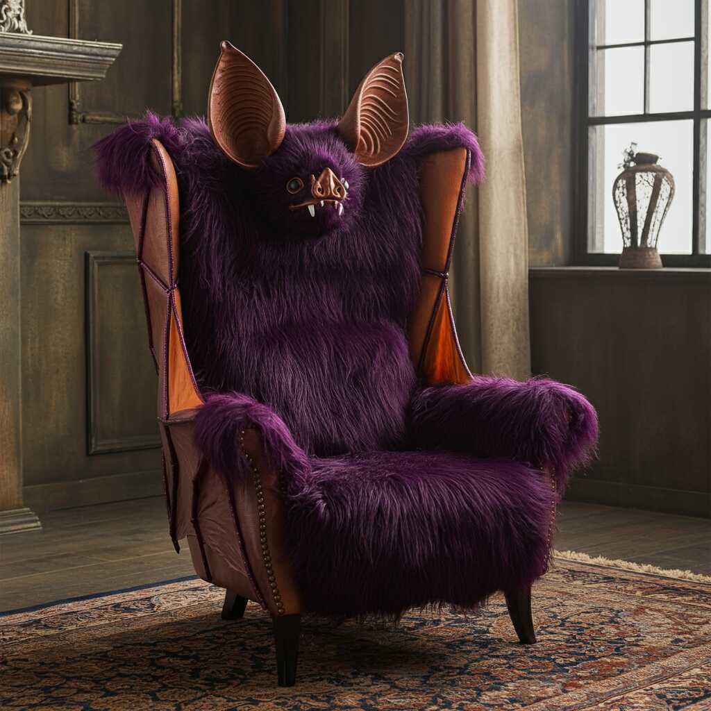 Embrace the Night: The Bat-Inspired Armchair for Gothic Elegance and Comfort