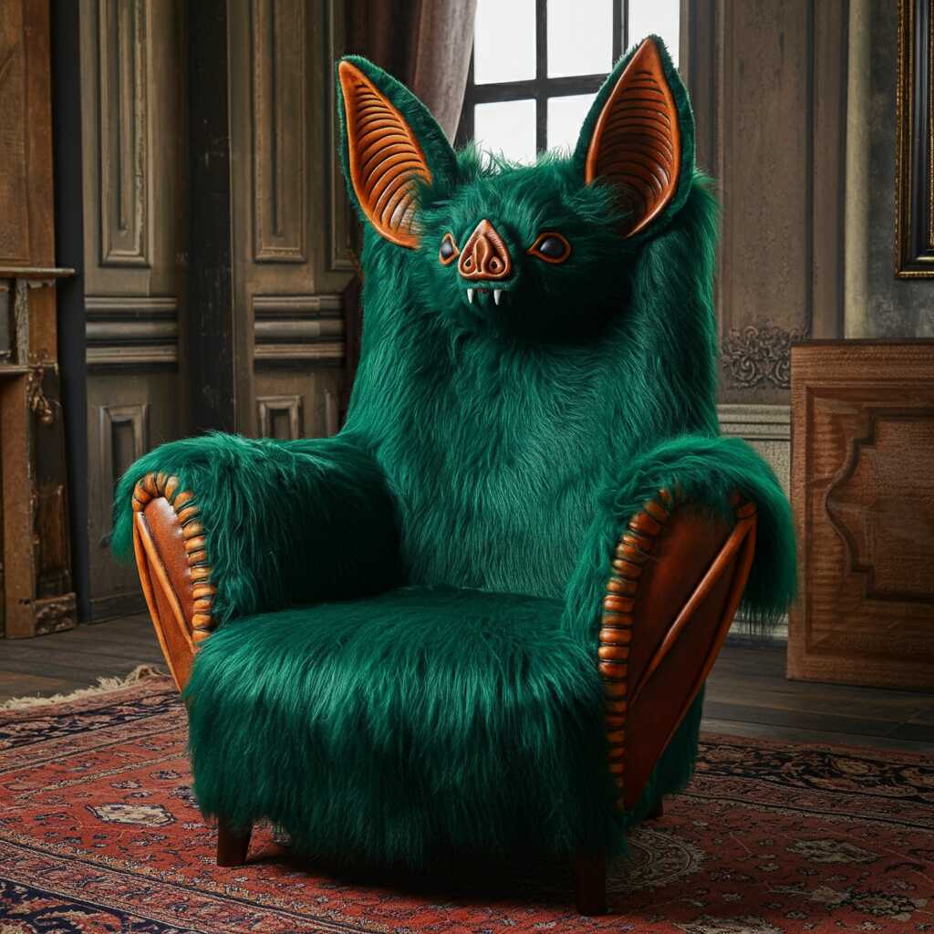 Embrace the Night: The Bat-Inspired Armchair for Gothic Elegance and Comfort