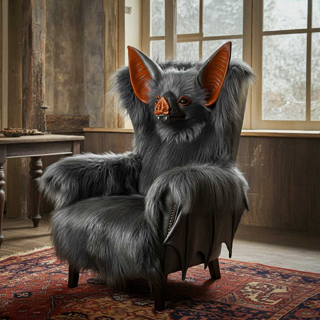 Embrace the Night: The Bat-Inspired Armchair for Gothic Elegance and Comfort