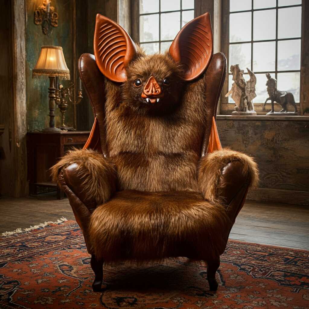 Embrace the Night: The Bat-Inspired Armchair for Gothic Elegance and Comfort