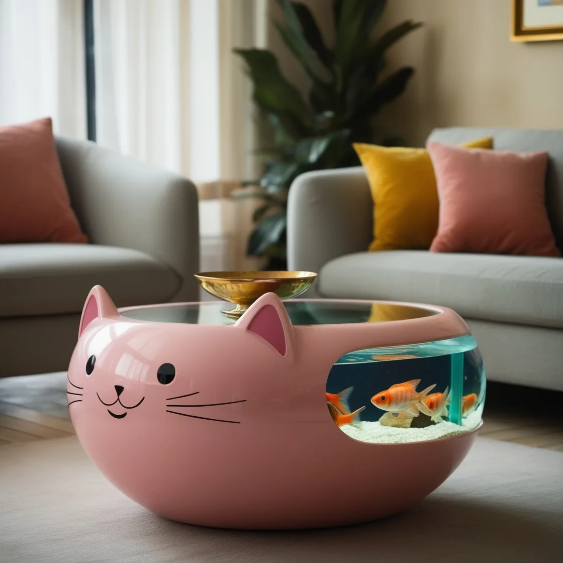 Cat Aquarium Coffee Tables: The Perfect Blend of Feline Charm and Aquatic Serenity