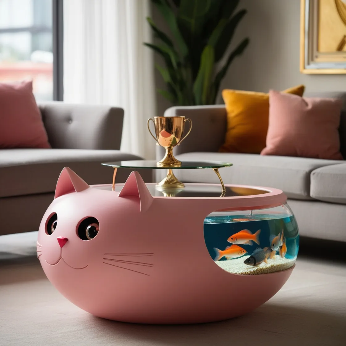 Cat Aquarium Coffee Tables: The Perfect Blend of Feline Charm and Aquatic Serenity