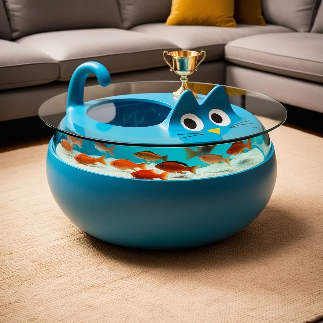 Cat Aquarium Coffee Tables: The Perfect Blend of Feline Charm and Aquatic Serenity