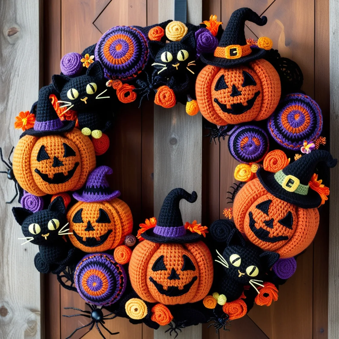 Crochet a Halloween Wreath: A Crafty and Fun Way to Decorate Your Door