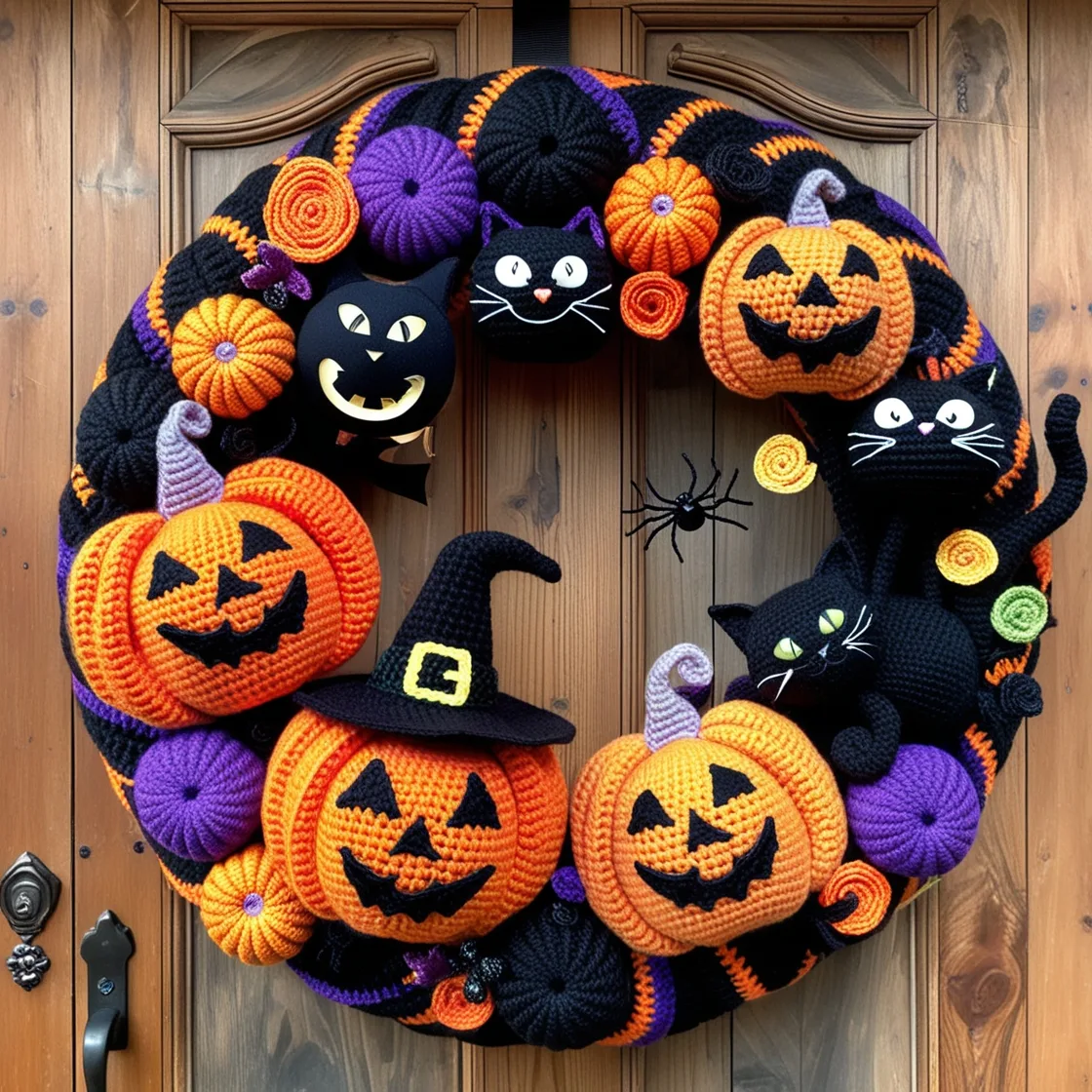 Crochet a Halloween Wreath: A Crafty and Fun Way to Decorate Your Door