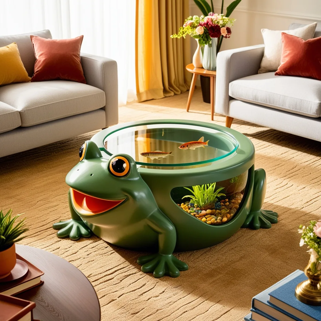 Frog Aquarium Coffee Tables: The Perfect Fusion of Aquatic Life and Modern Home Decor