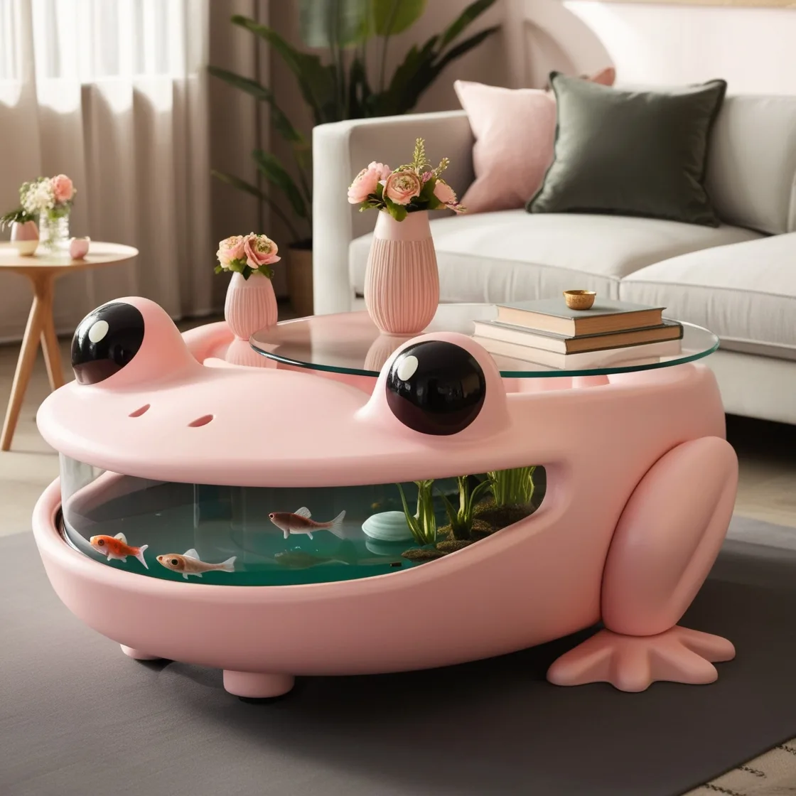 Frog Aquarium Coffee Tables: The Perfect Fusion of Aquatic Life and Modern Home Decor