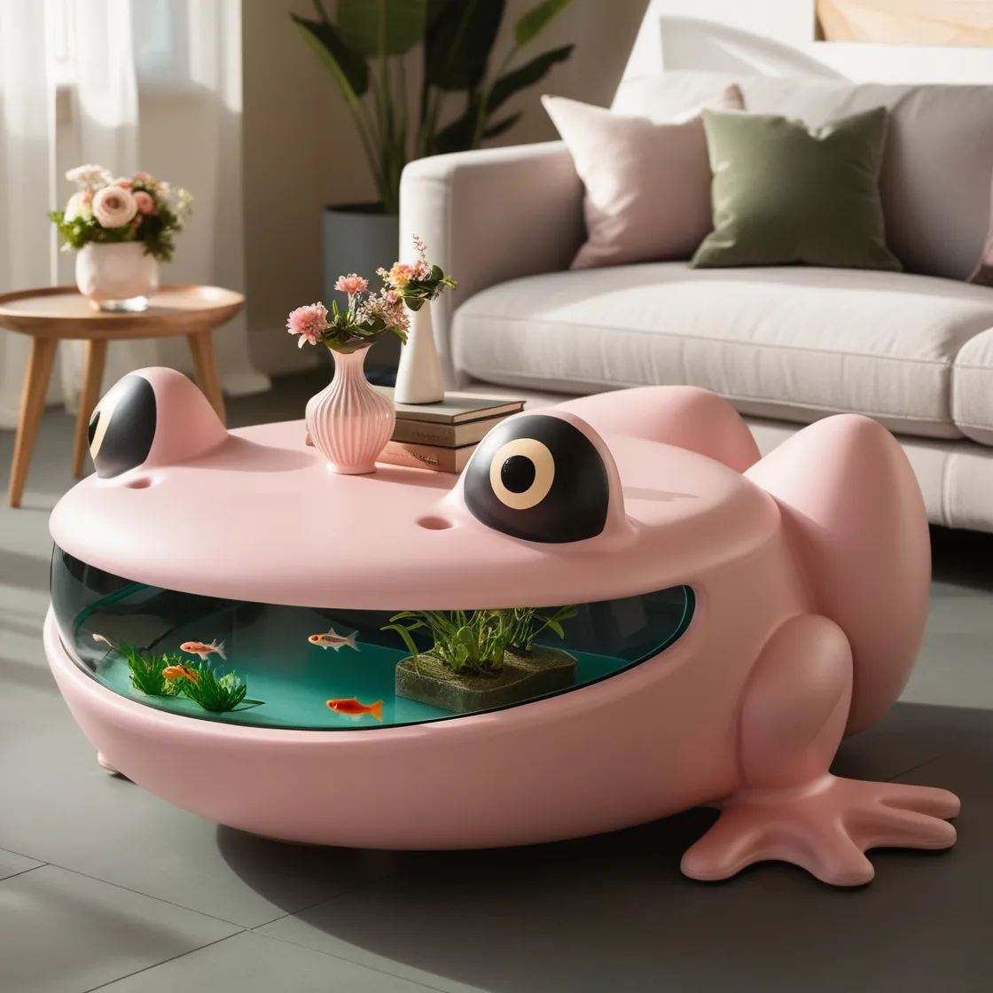 Frog Aquarium Coffee Tables: The Perfect Fusion of Aquatic Life and Modern Home Decor