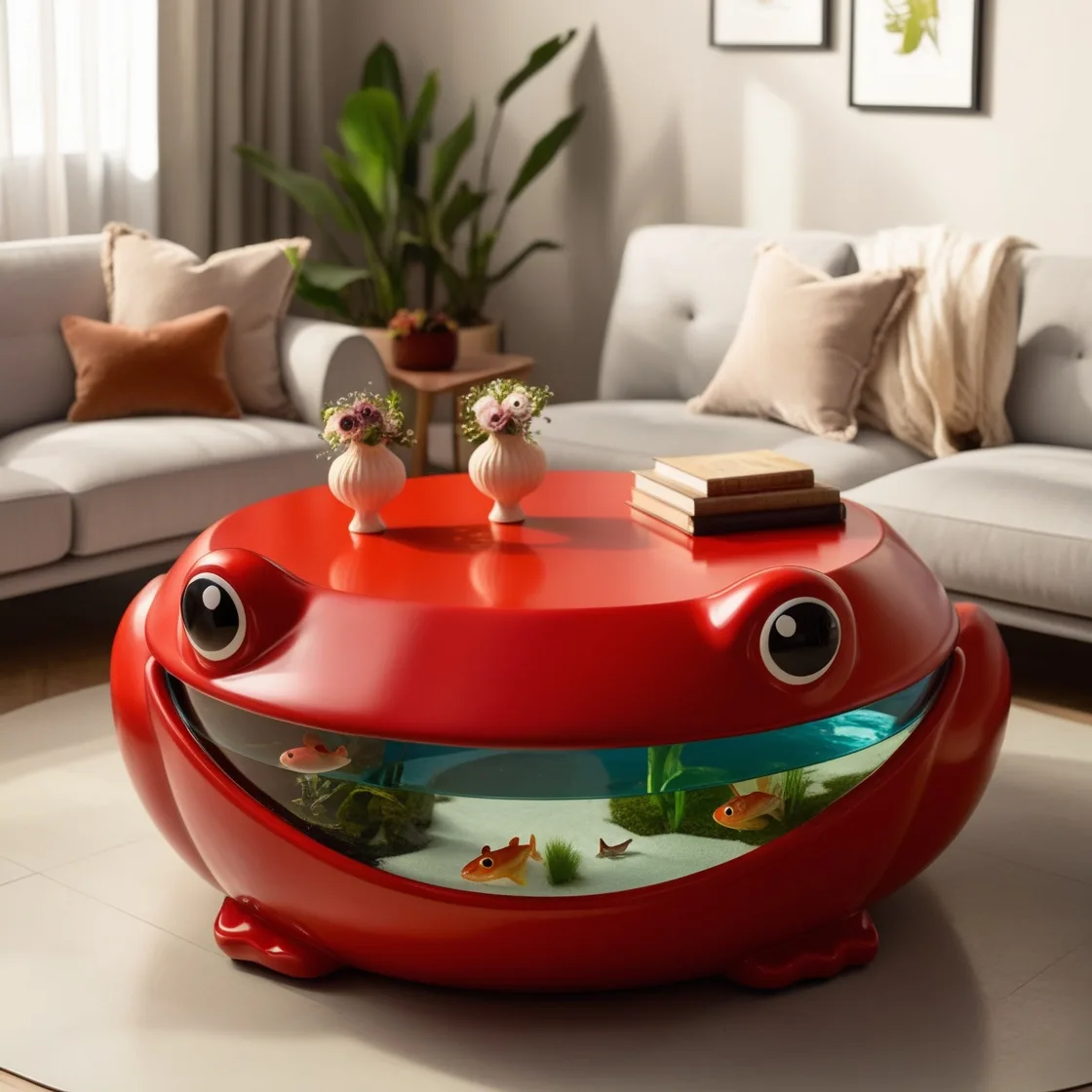 Frog Aquarium Coffee Tables: The Perfect Fusion of Aquatic Life and Modern Home Decor