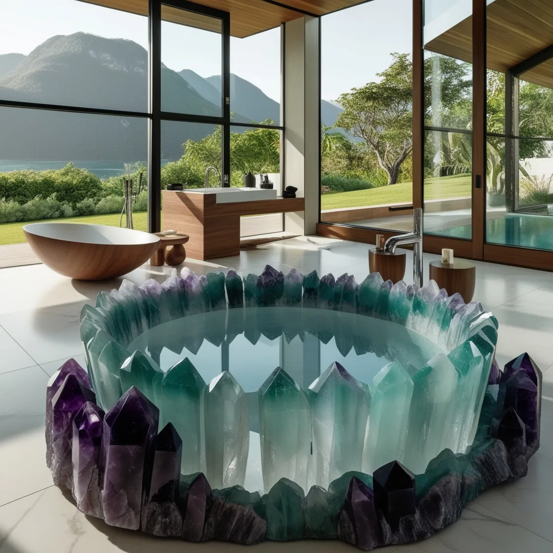 Luxury Redefined: Unwind in Elegance with Gem and Crystal Bathtubs