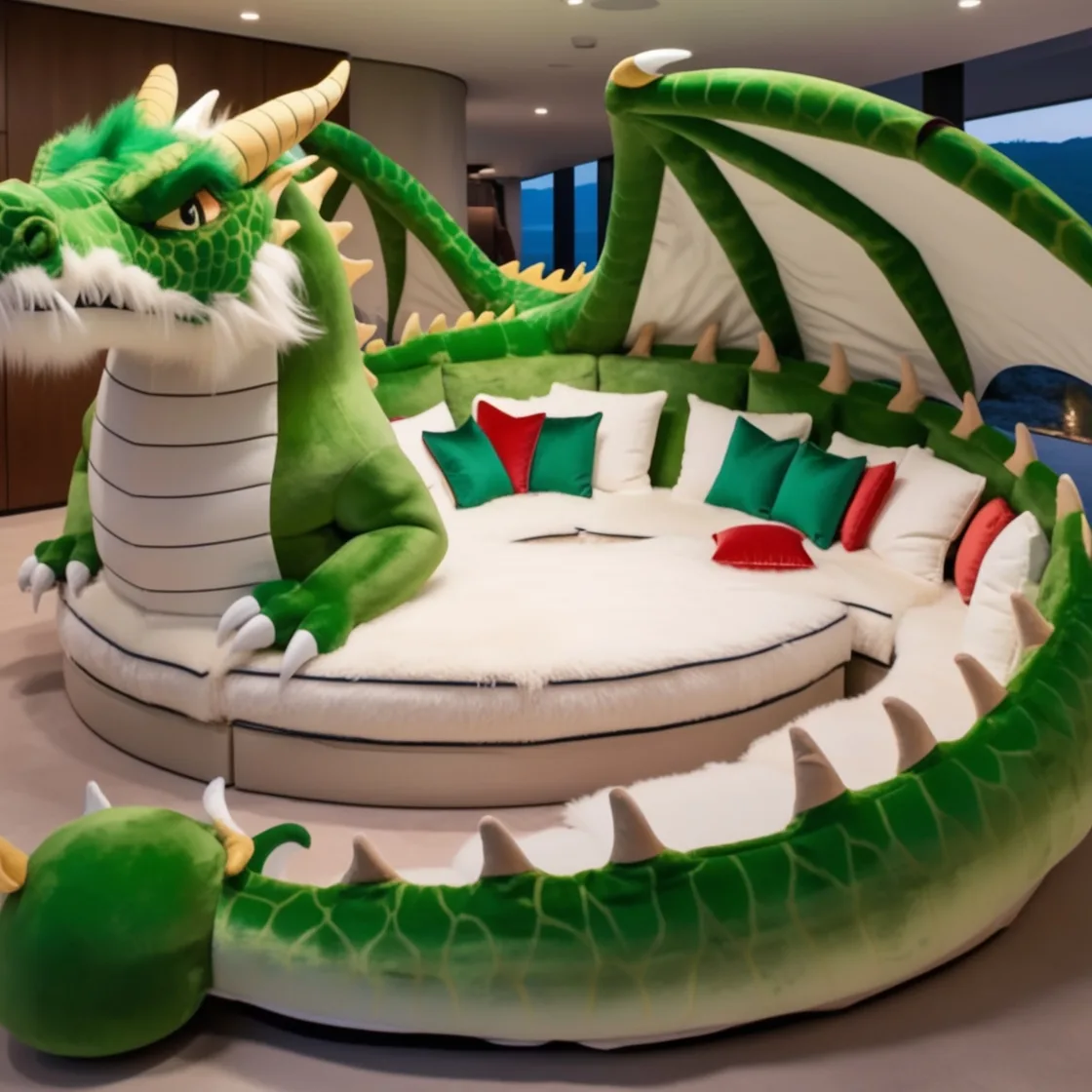 Unleash Your Inner Fantasy with Giant Fur Dragon Loungers: A Cozy Escape