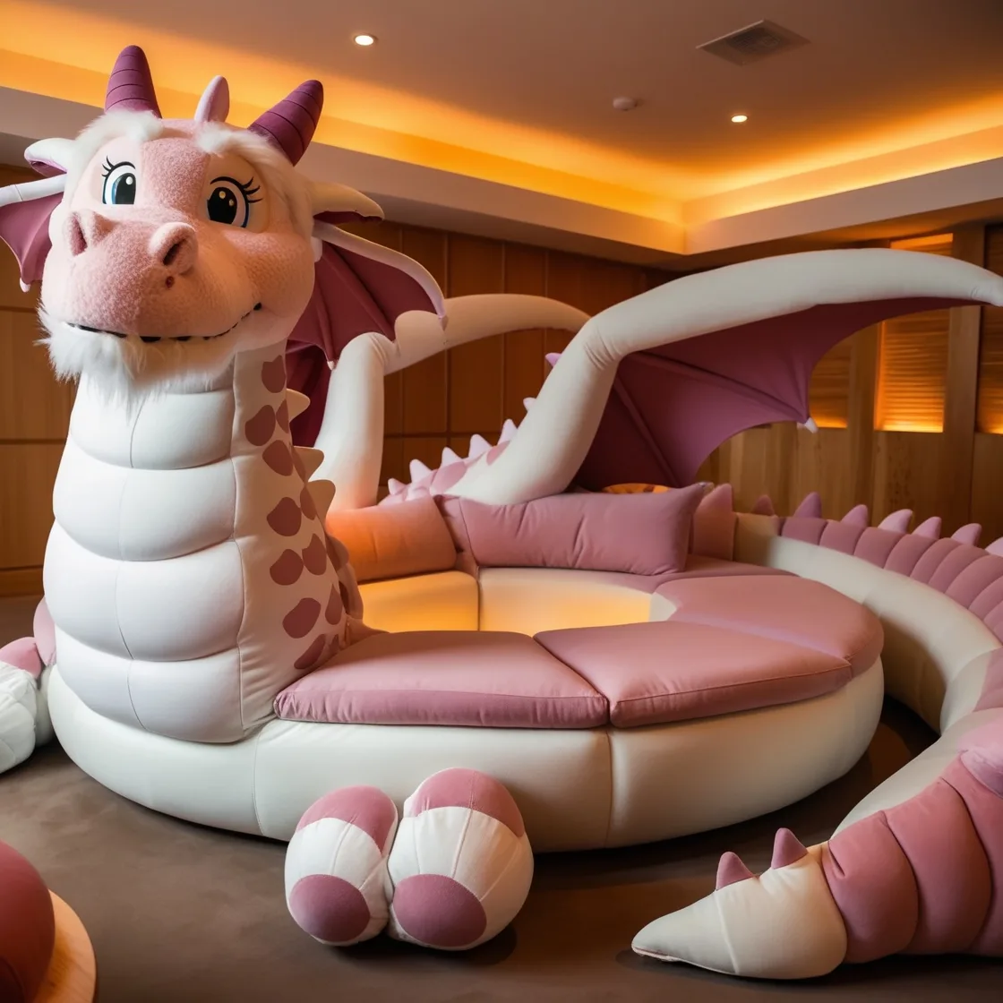 Unleash Your Inner Fantasy with Giant Fur Dragon Loungers: A Cozy Escape