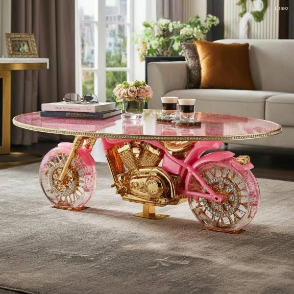 Motorcycle Epoxy Coffee Table: A Unique Blend of Style and Functionality