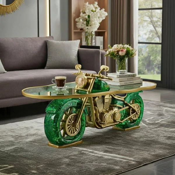 Motorcycle Epoxy Coffee Table: A Unique Blend of Style and Functionality