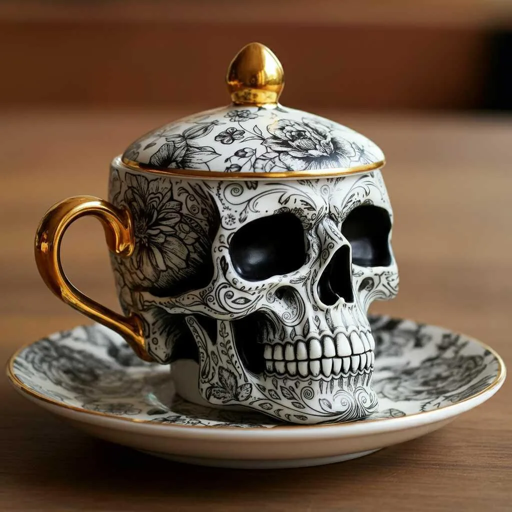 Embrace Dark Elegance: The Allure of Skull Shaped Teacups for Your Collection