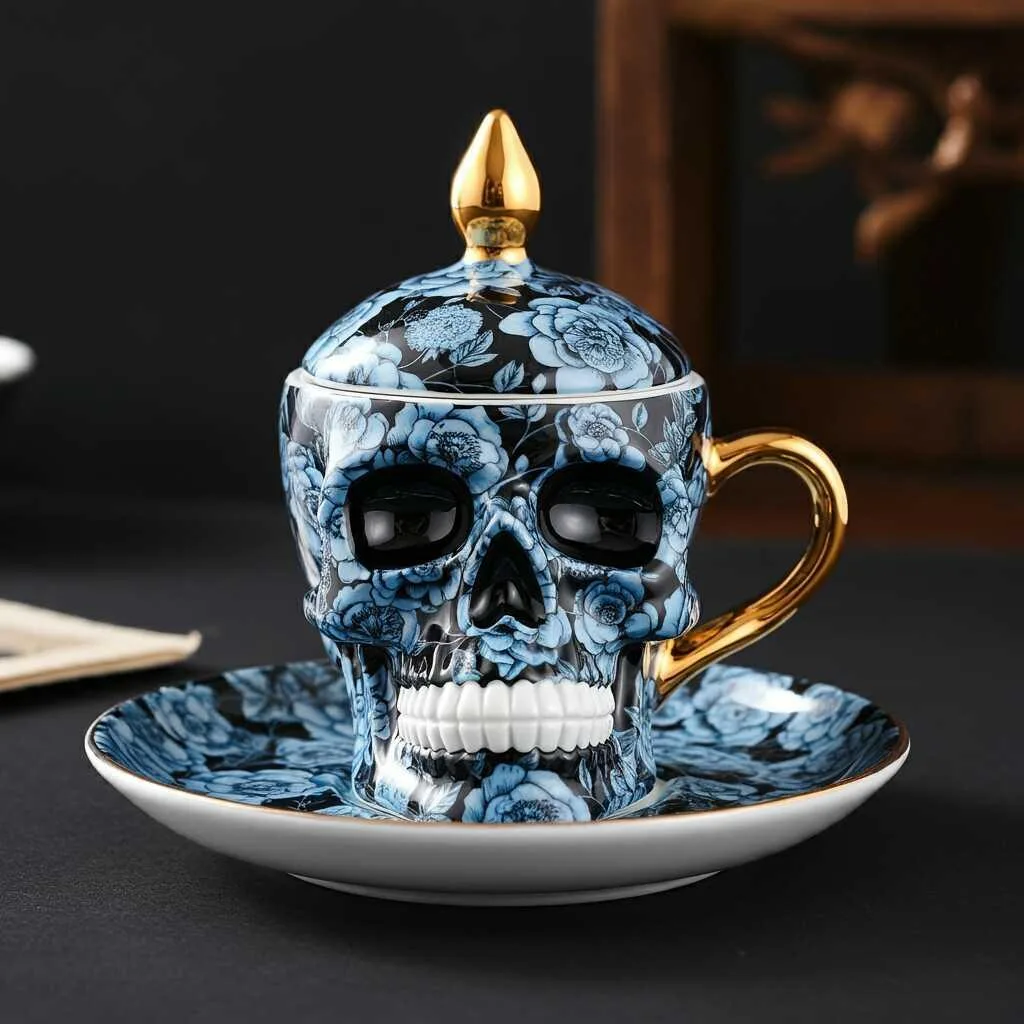 Embrace Dark Elegance: The Allure of Skull Shaped Teacups for Your Collection