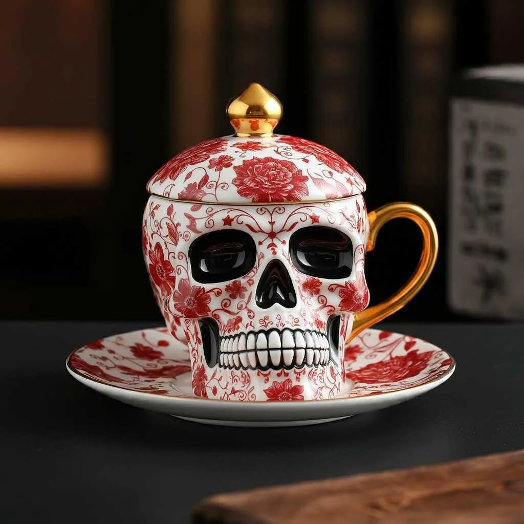 Embrace Dark Elegance: The Allure of Skull Shaped Teacups for Your Collection