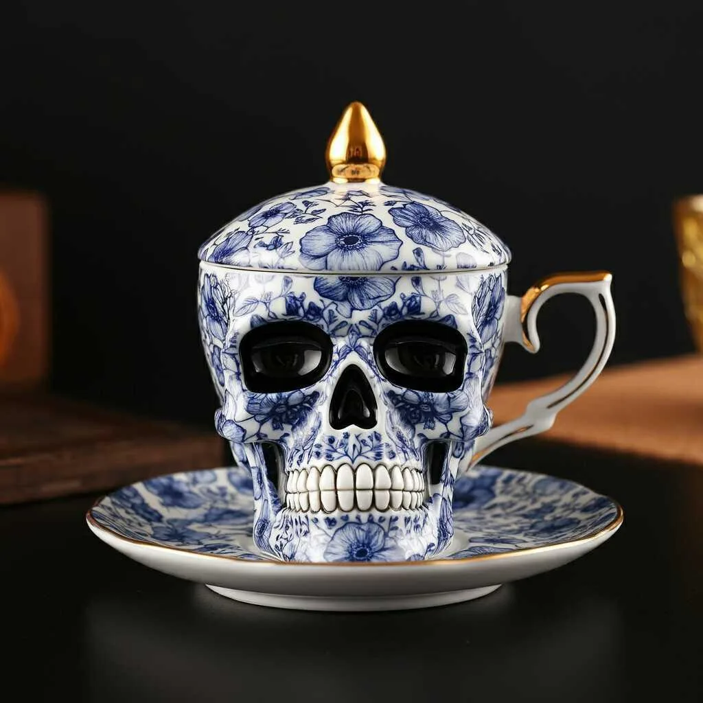 Embrace Dark Elegance: The Allure of Skull Shaped Teacups for Your Collection