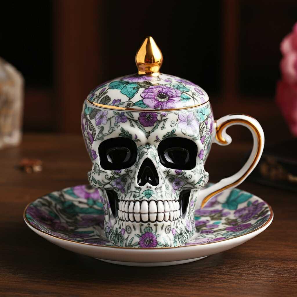 Embrace Dark Elegance: The Allure of Skull Shaped Teacups for Your Collection