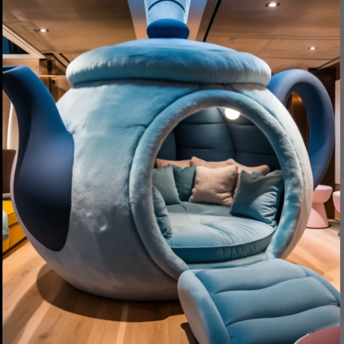 Teapot Lounging Pods: Where Classic Charm Meets Modern Comfort for the Perfect Retreat