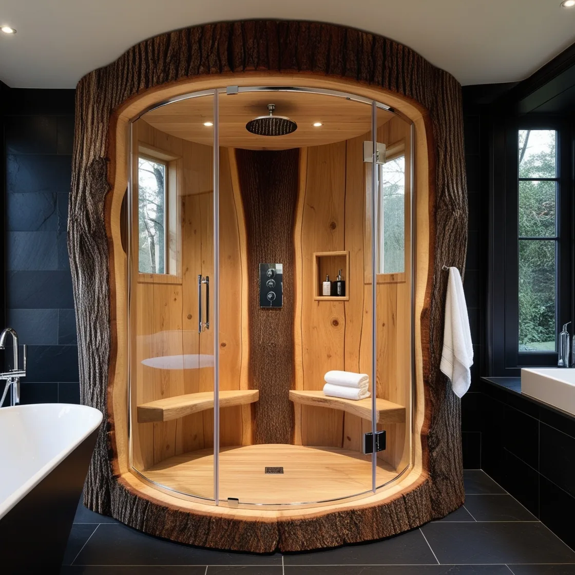 Embrace Nature: Refresh and Rejuvenate with Tree Trunk Showers