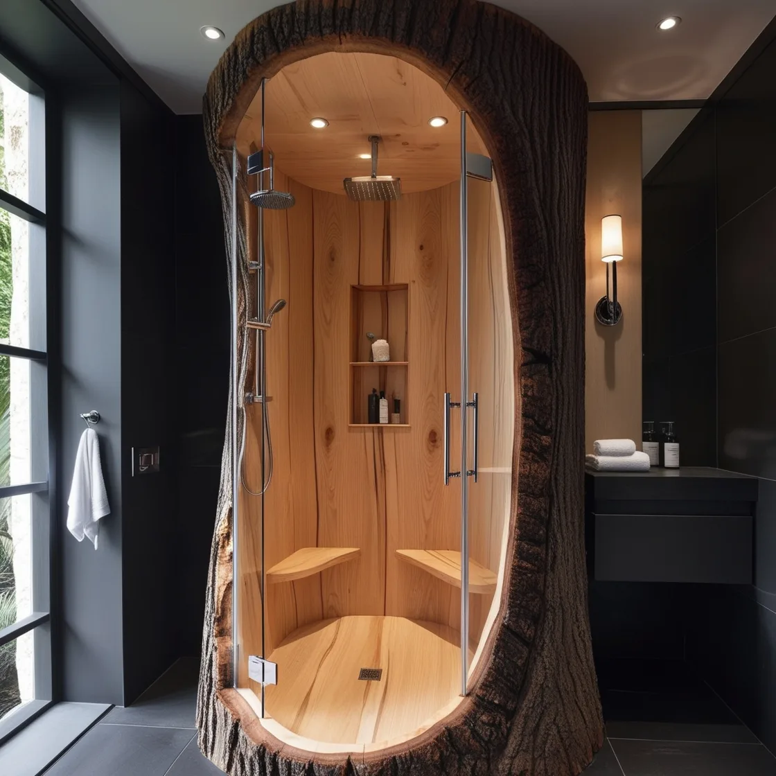 Embrace Nature: Refresh and Rejuvenate with Tree Trunk Showers