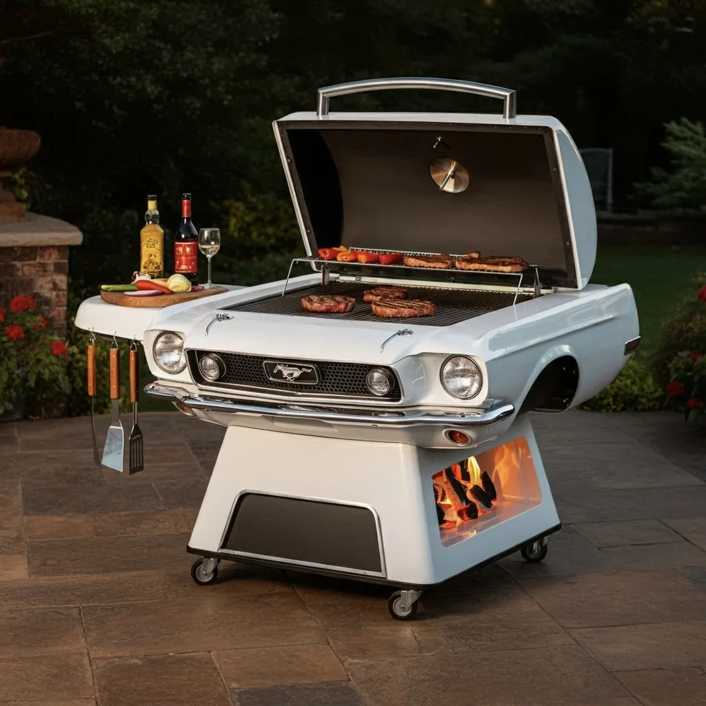 The Intersection of Power and Culinary Precision in the Mustang-Inspired Grill