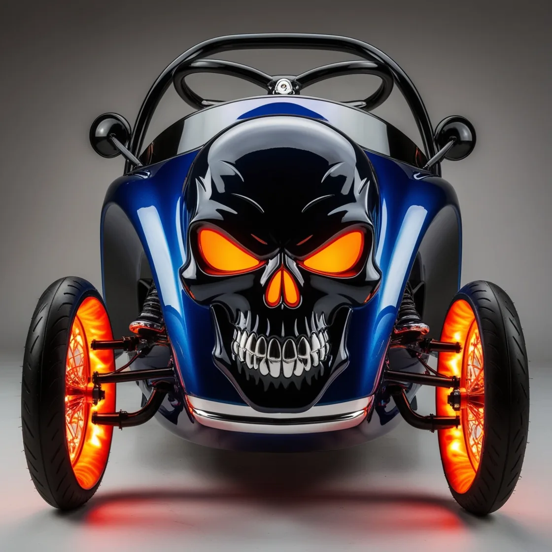 2. Skull-Themed Lawn Mower Design Elements