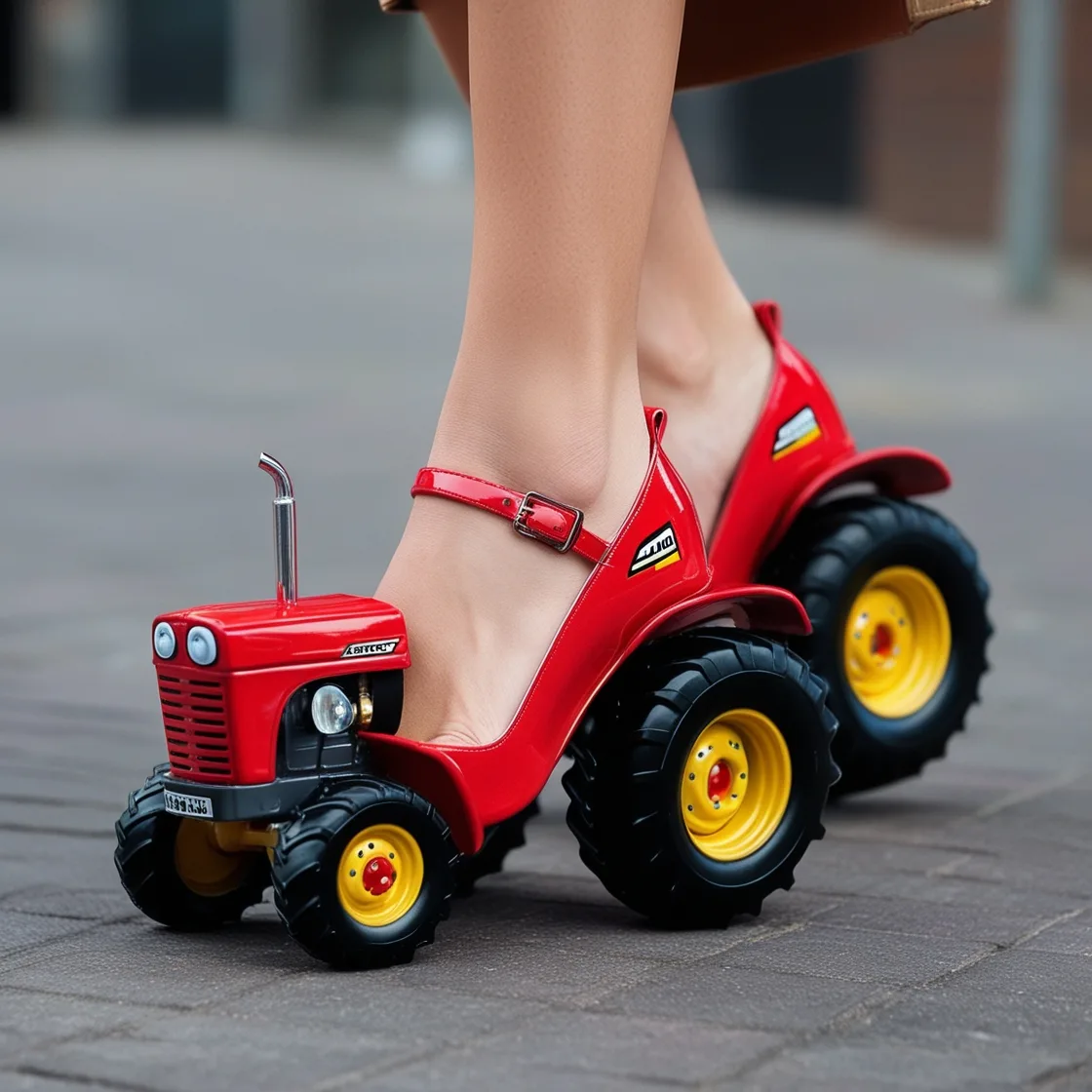 Strut with Power: The Unique Allure of Tractor-Shaped High Heels