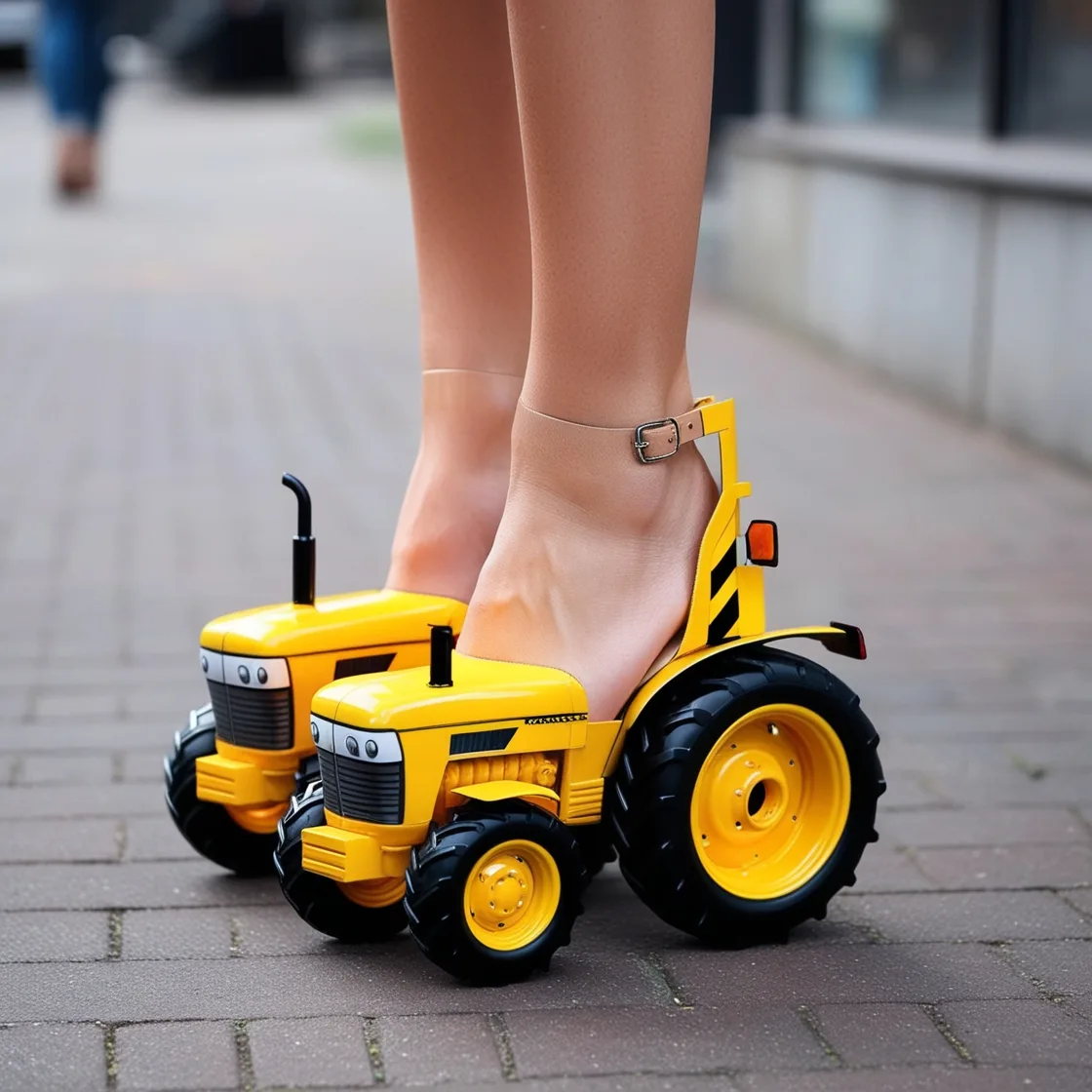 Strut with Power: The Unique Allure of Tractor-Shaped High Heels