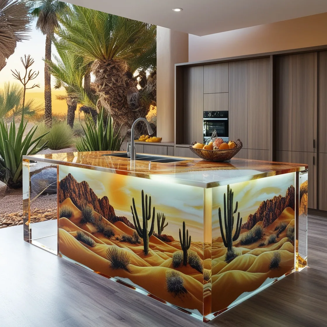 The Bold Beauty of Epoxy Active Scene Kitchen Islands: A Modern Kitchen Must-Have