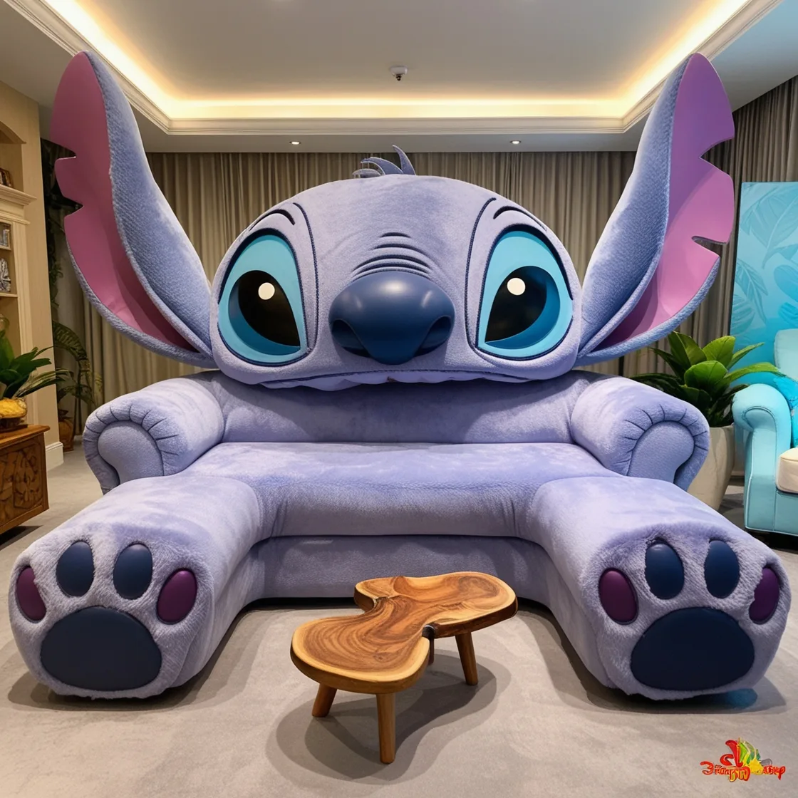 Add a Touch of Whimsy to Your Home with a Giant Stitch Shaped Couch