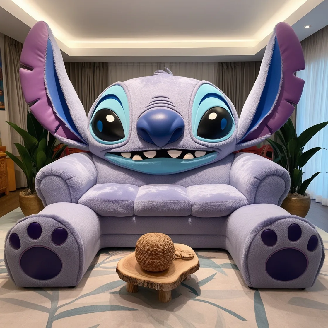 Add a Touch of Whimsy to Your Home with a Giant Stitch Shaped Couch