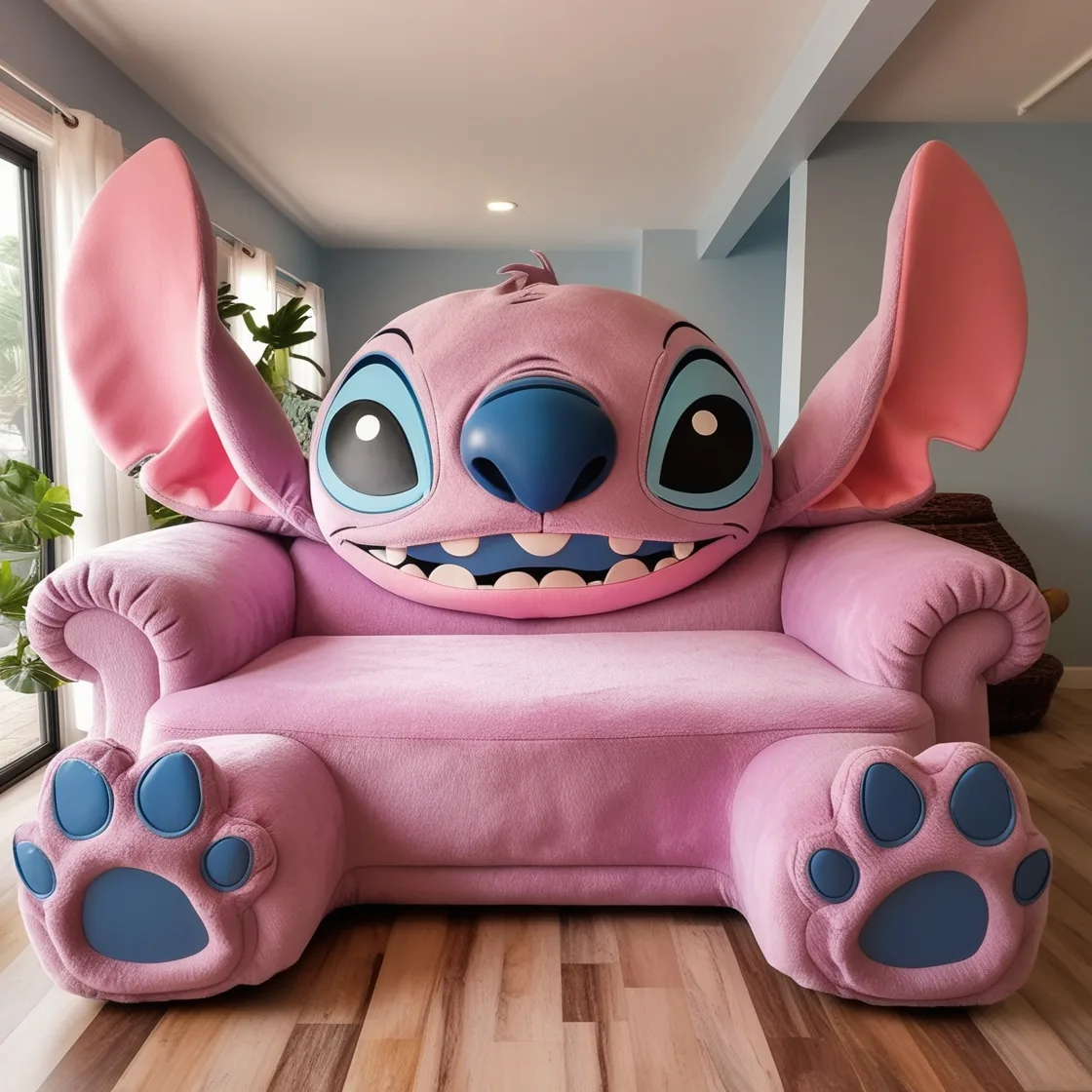 Add a Touch of Whimsy to Your Home with a Giant Stitch Shaped Couch