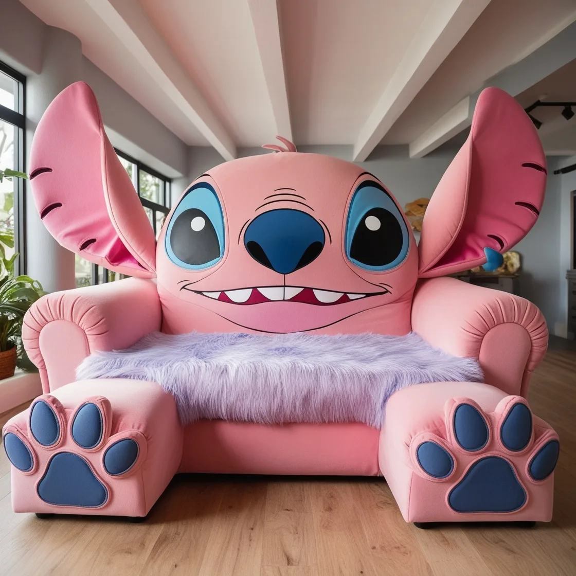 Add a Touch of Whimsy to Your Home with a Giant Stitch Shaped Couch