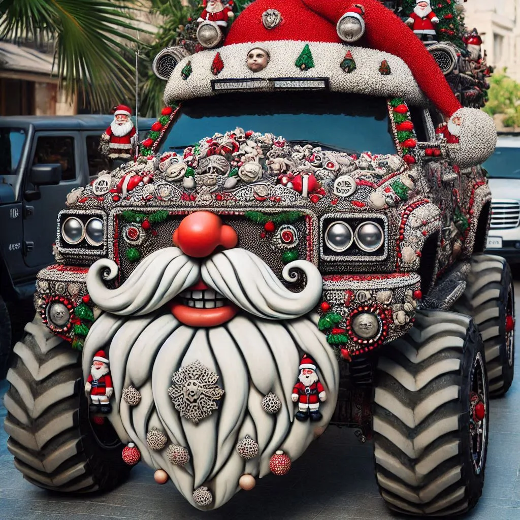 Drive Like Santa: The Festive Charm of a Santa Claus-Inspired Car