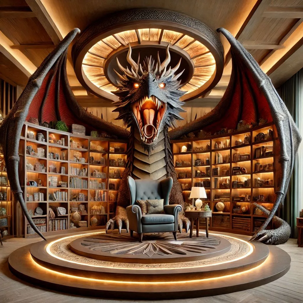 Unleash Creativity in Your Space with a Dragon Bookcase