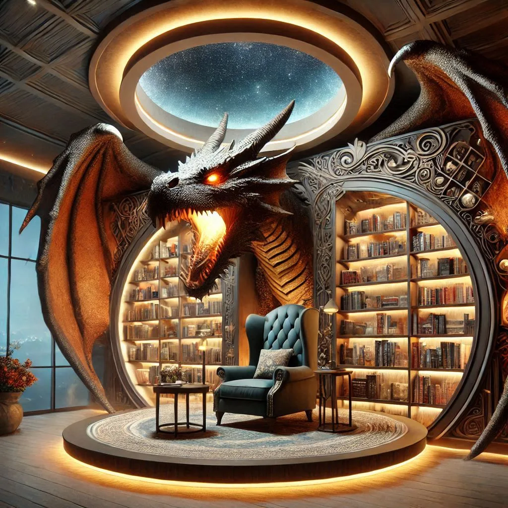 Unleash Creativity in Your Space with a Dragon Bookcase