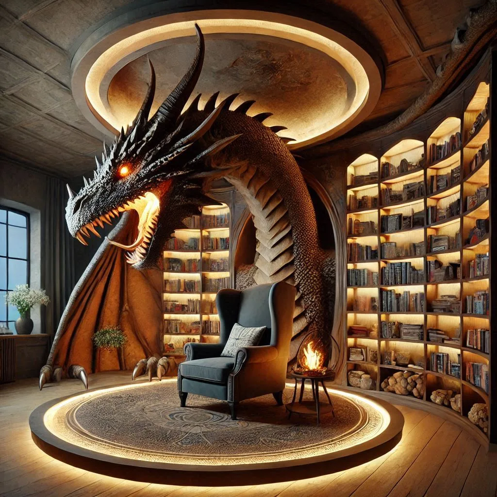 Unleash Creativity in Your Space with a Dragon Bookcase