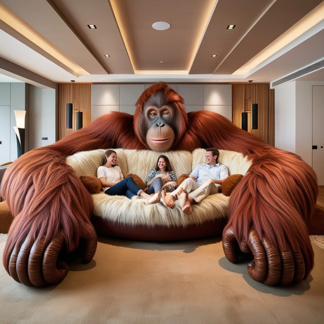 Embrace Playful Relaxation with the Giant Orangutan Lounger