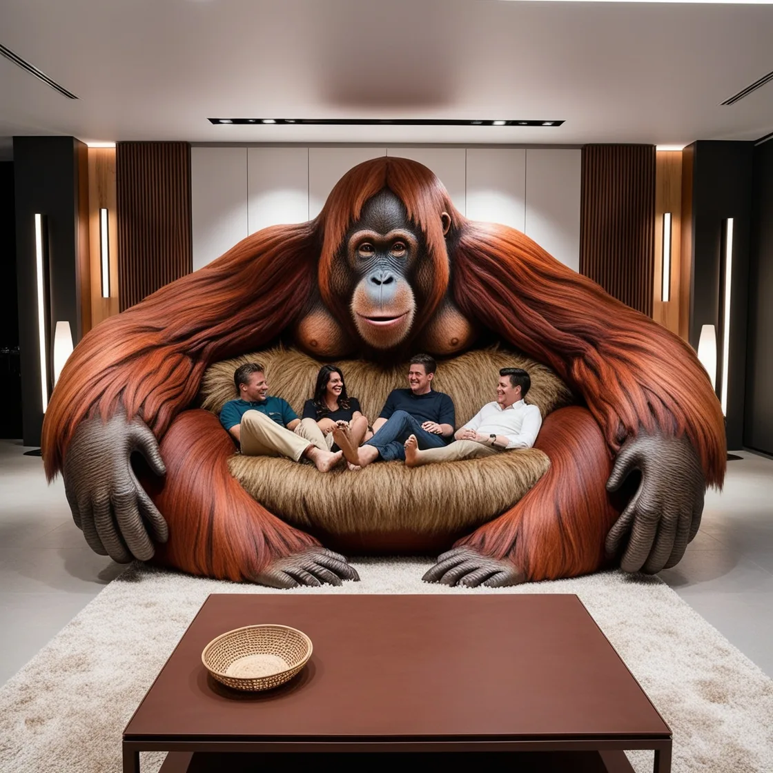 Embrace Playful Relaxation with the Giant Orangutan Lounger