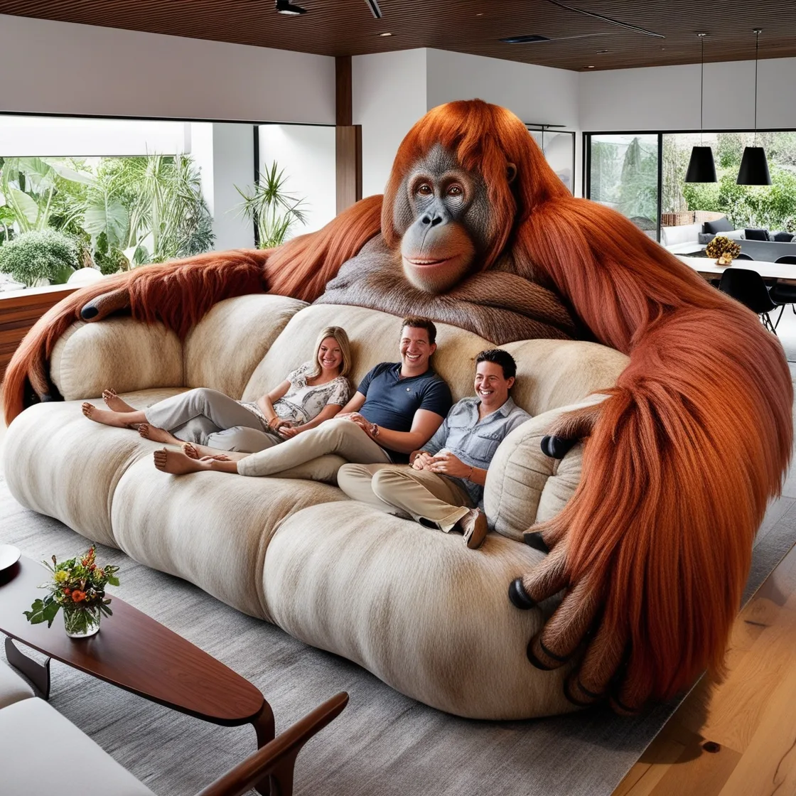 Embrace Playful Relaxation with the Giant Orangutan Lounger