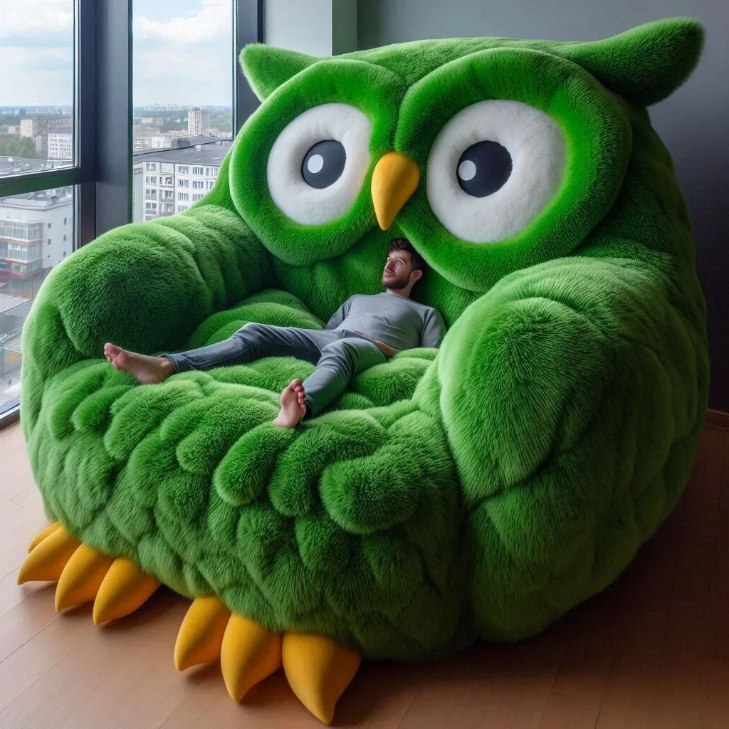 Owl Fur Loungers: Embrace Cozy Comfort with Whimsical Elegance