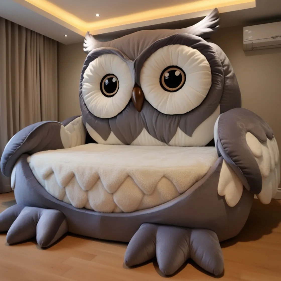 Owl Fur Loungers: Embrace Cozy Comfort with Whimsical Elegance