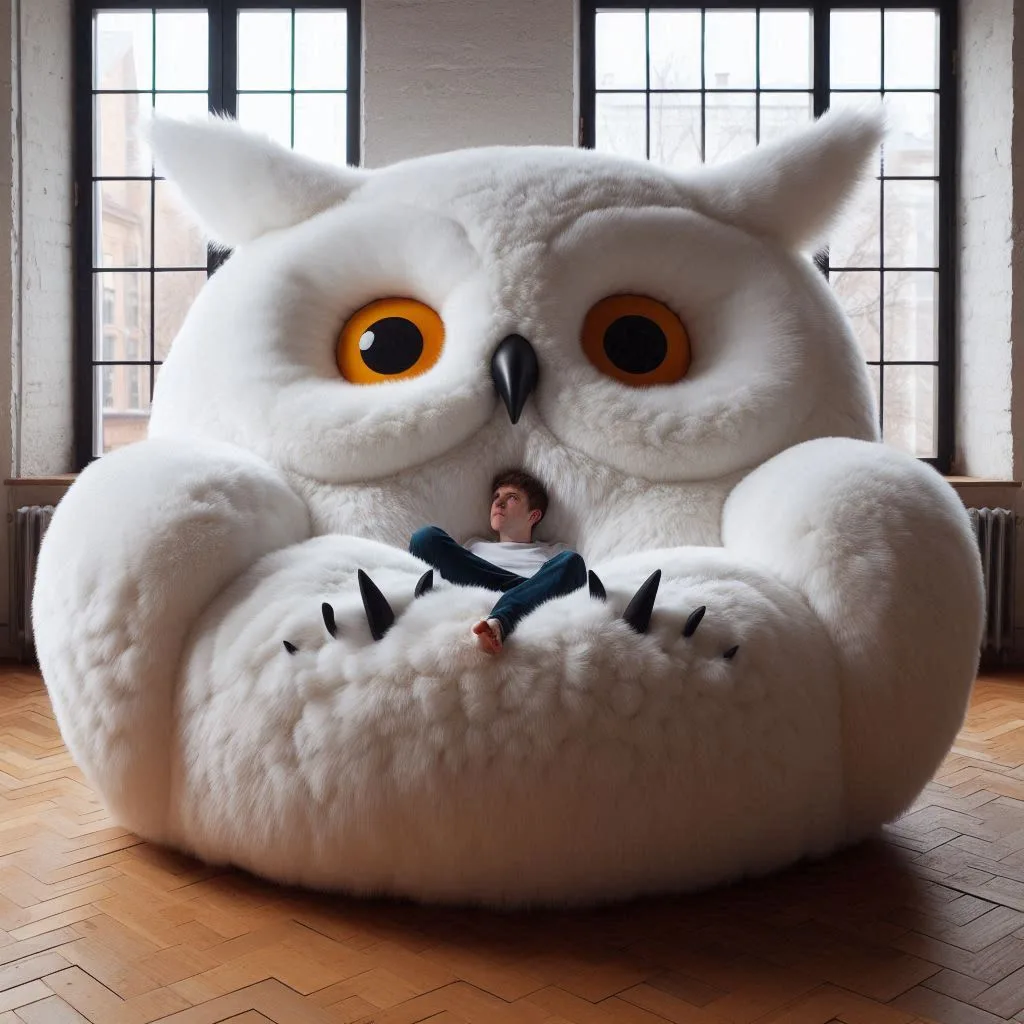 Owl Fur Loungers: Embrace Cozy Comfort with Whimsical Elegance