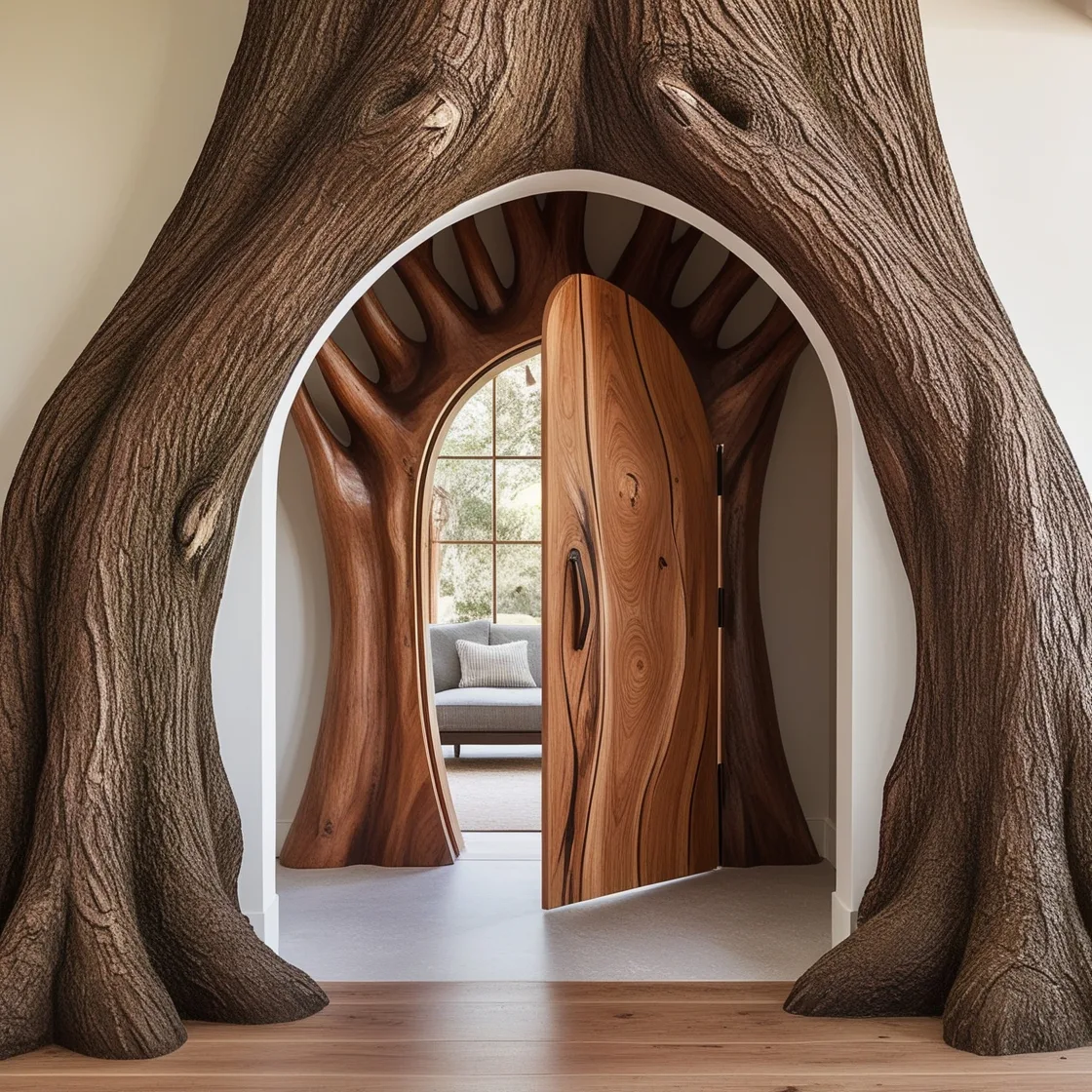 Step Into Whimsy with Unique Tree Shaped Doorways